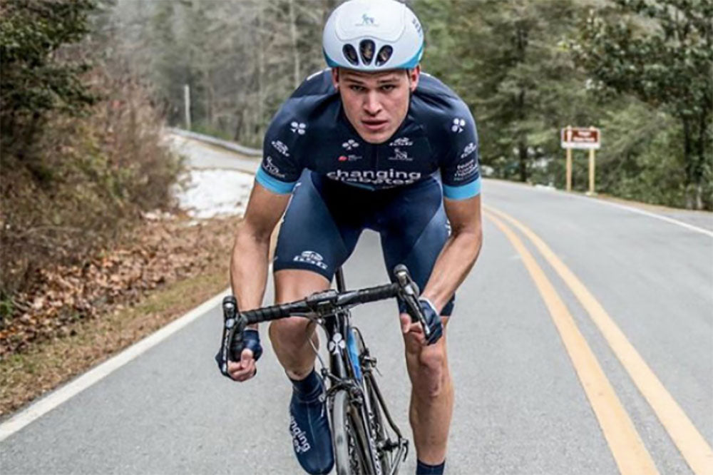 Sam Brand of Team Novo Nordisk has his World Tour debut at Abu Dhabi Tour